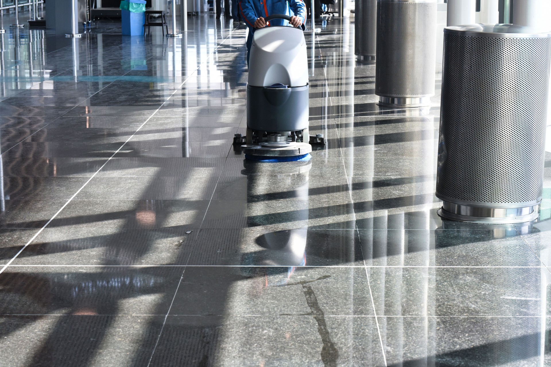 Floor Scrubber in Modern Building